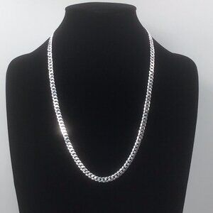 Sterling Silver Cuban Link Chain 6mm 26.2 Grams 24”